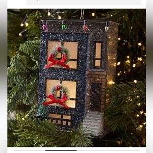 NWT - West Elm Brownstone Holiday Ornament